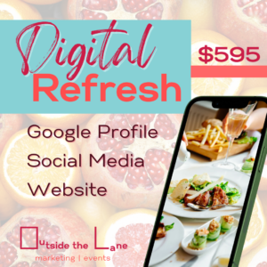 Digital Refresh Package for Google Profile, Social Media and Website, for $595.